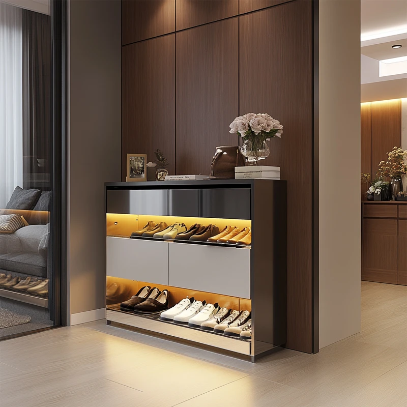 Stainless Steel Shoe Cabinet